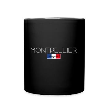 MONTPELLIER FRANCE HOLIDAY SUMMER PARTY (w) - Full Colour Mug - black - Front