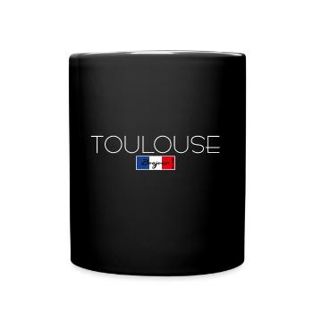 TOULOUSE FRANCE HOLIDAY SUMMER PARTY (w) - Full Colour Mug - black - Front