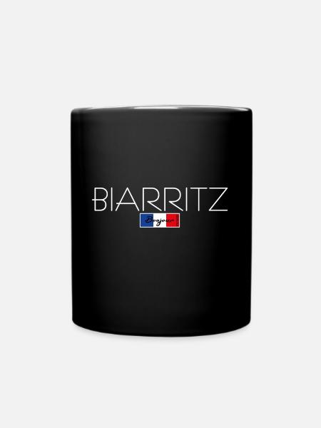 BIARRITZ FRANCE VACANCES FÊTE D’ÉTÉ (w) - Mug uni - noir