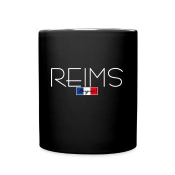 REIMS FRANCE HOLIDAY SUMMER PARTY (w) - Full Colour Mug - black - Front