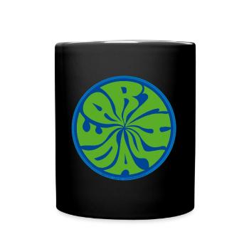 Earth Day since 1970 save your psychedelic planet! - Full Colour Mug - black - Front