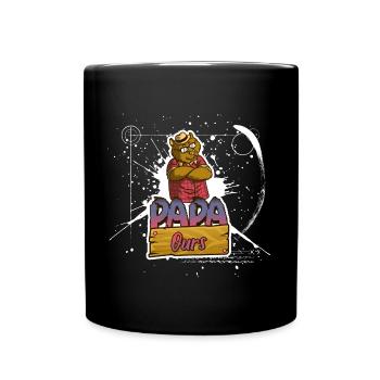 Papa ours. Fête des pères - Mug uni - noir - Devant