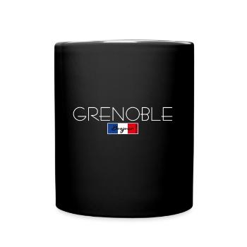 GRENOBLE FRANCE HOLIDAY SUMMER PARTY (w) - Full Colour Mug - black - Front