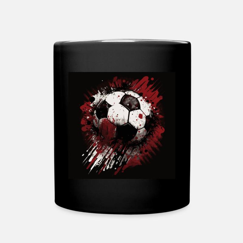 Fußball - Tasse einfarbig - Schwarz