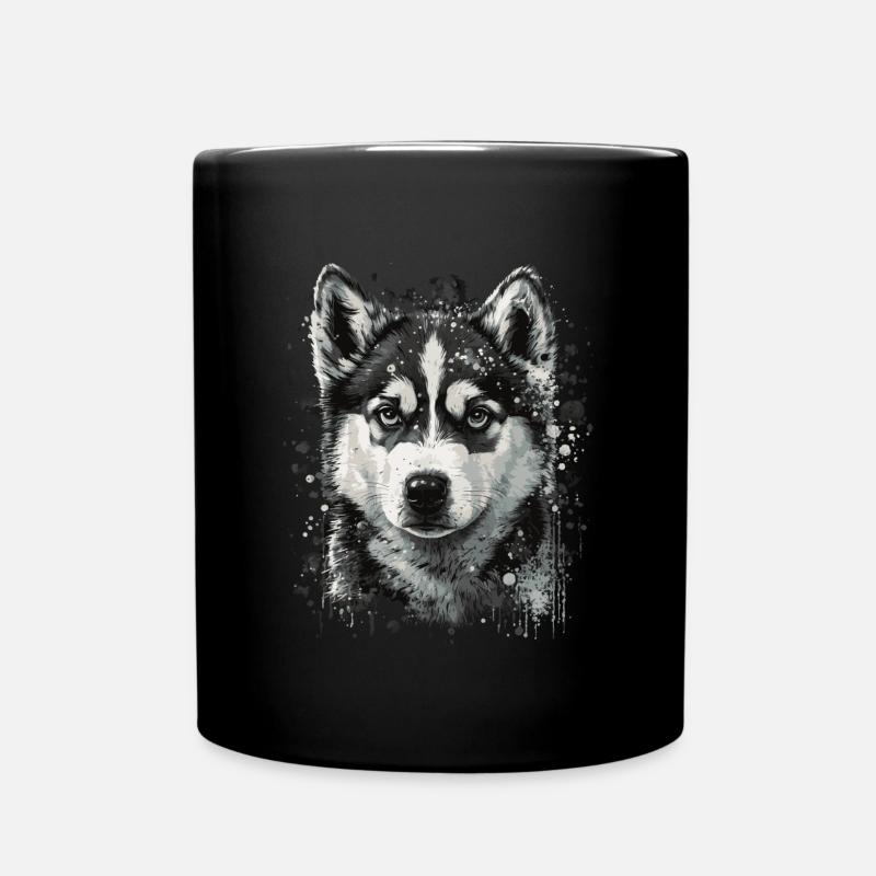 Chiot Husky - Mug uni - noir