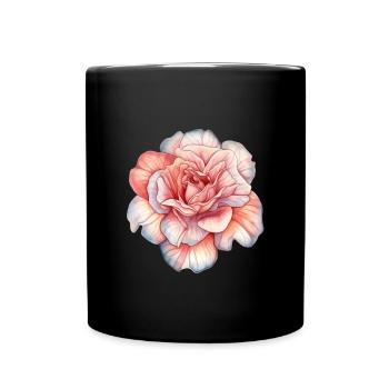 Fleurs Rose Rose Fête des mères Saint-Valentin - Mug uni - noir - Devant