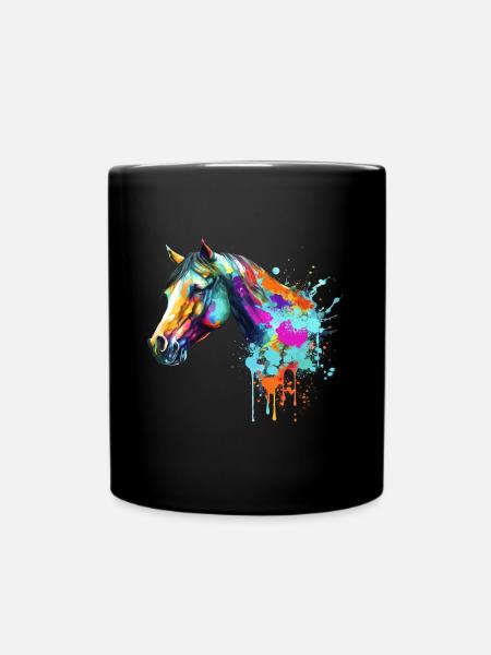Horse Head - Tasse einfarbig - Schwarz
