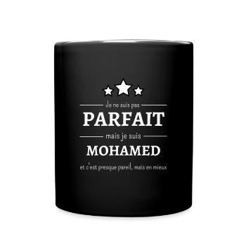 Je ne suis pas parfait mais je suis Mohamed - Mug uni - noir - Devant