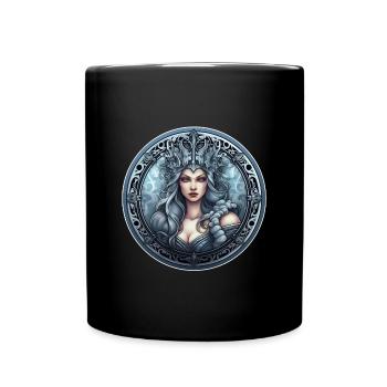 Goth Fille Gothique Bleu Médiéval Mystique - Mug uni - noir - Devant