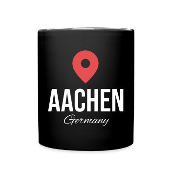 Aachen, Germany, Aachen Cathedral Germany - Full Colour Mug - black - Front