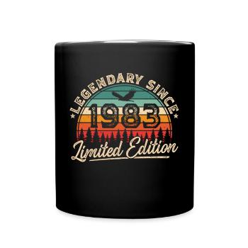 Légendaire depuis 1983 Vintage Vintage Anniversaire - Mug uni - noir - Devant