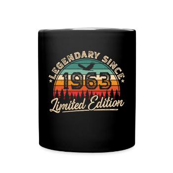 Légendaire depuis 1963 Vintage Vintage Anniversaire - Mug uni - noir - Devant