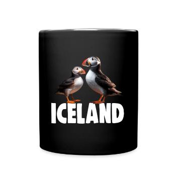ISLAND PUFFINS - Tasse einfarbig - Schwarz - Vorne