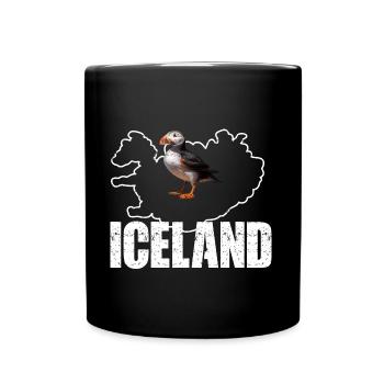 PUFFIN IN ICELAND - Full Colour Mug - black - Front