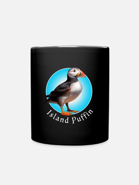 Island Puffin - Tasse einfarbig - Schwarz
