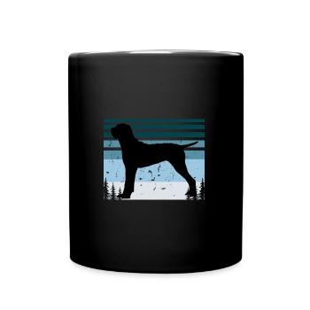 Ariege Pointer Dog Lover Silhouette Vintage Sunset - Tasse einfarbig - Schwarz - Vorne