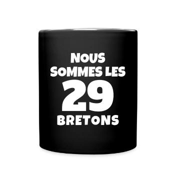 Bretagne, bretons, 29, Finistère - Mug uni - noir - Devant