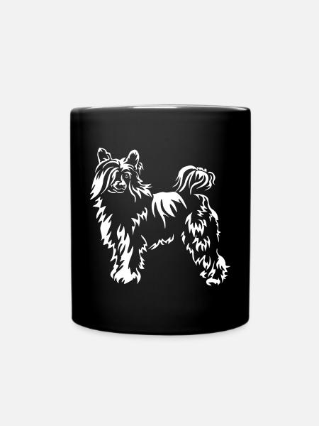 Chinese Crested Dog "Black Edition" - Tasse einfarbig - Schwarz