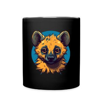 Cute Hyena - Tasse einfarbig - Schwarz - Vorne