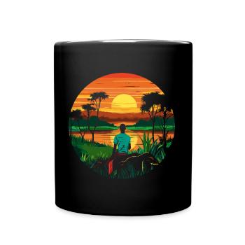 Voyage Afrique - Mug uni - noir - Devant