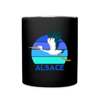 ALSACE, Alsace, Alsacien, Strasbourg - Mug uni - noir - Devant