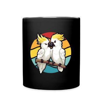 Cacatoès au coucher du soleil - Mug uni - noir - Devant