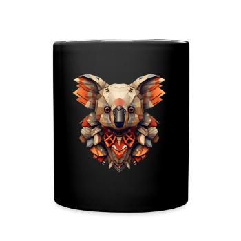 Koala Abbild - Tasse einfarbig - Schwarz - Vorne