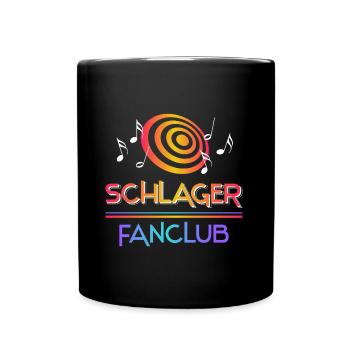 Schlager Fanclub - Tasse einfarbig - Schwarz - Vorne