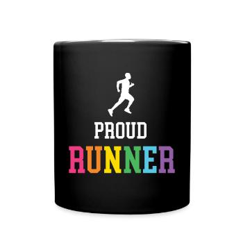 Proud LGBT Runner - Full Colour Mug - black - Front