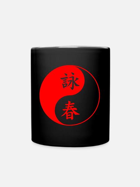 Wing Chun Yin Yang Design - Full Colour Mug - black