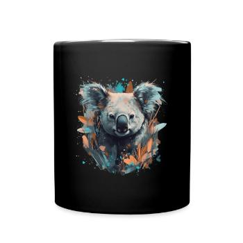 Koala Bear in Eucalyptus trees - Tasse einfarbig - Schwarz - Vorne