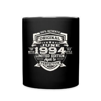 29ème Anniversaire Juin Millésime 1994 Bouclier Original - Mug uni - noir - Devant
