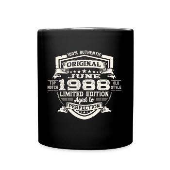35e anniversaire Juin Millésime 1988 Bouclier Original - Mug uni - noir - Devant