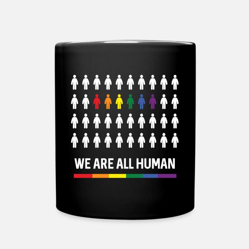 Pride Month LGBTQ - Wir sind alle Menschen - Tasse einfarbig - Schwarz