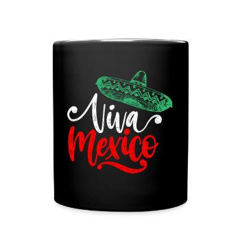 Viva Mexico - Cinco de Mayo - Fiesta Party - Tasse einfarbig - Schwarz - Vorne