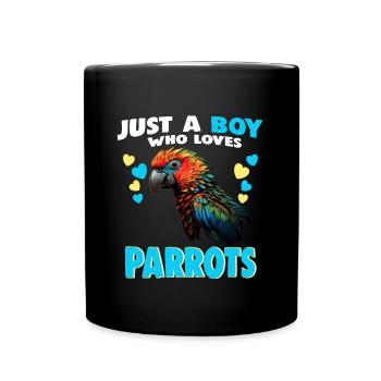 Juste un garçon qui aime les perroquets - Mug uni - noir - Devant