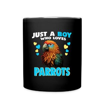 Juste un garçon qui aime les perroquets - Mug uni - noir - Devant