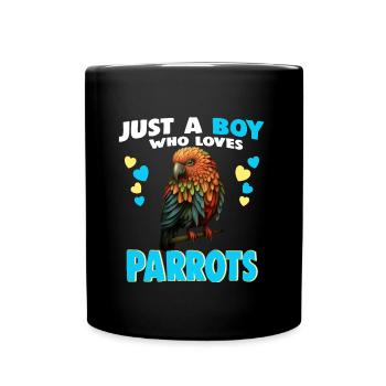 Juste un garçon qui aime les perroquets - Mug uni - noir - Devant