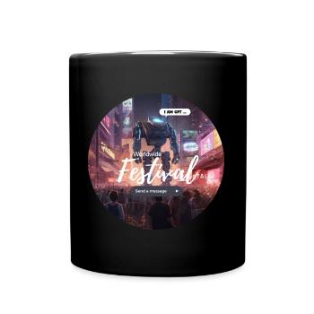 ChatGPT Worldwide Festival - Tasse einfarbig - Schwarz - Vorne