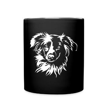 Miniature Australian Shepherd Head "Black Edition" - Full Colour Mug - black - Front