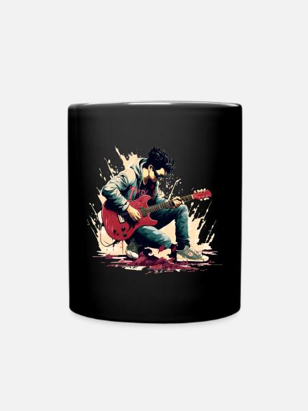 Gitarrist - Tasse einfarbig - Schwarz