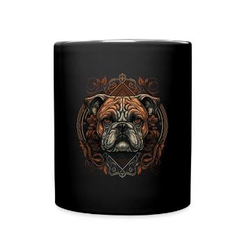 Art du bouledogue anglais - Mug uni - noir - Devant