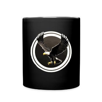 Logo Eagle en rond - Mug uni - noir - Devant