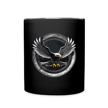 Logo de l’aigle dans le cercle - Mug uni - noir - Devant