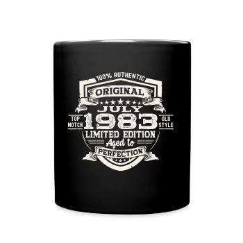 40th Birthday Man Original July Vintage 1983 - Full Colour Mug - black - Front