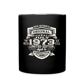50th Birthday Man Original July Vintage 1973 - Full Colour Mug - black - Front