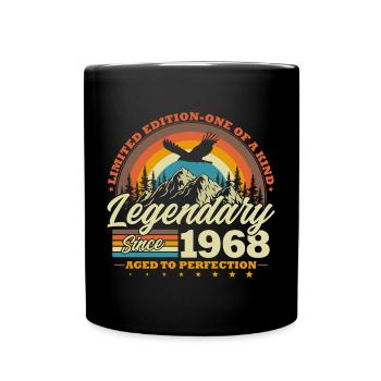Legendary since 1968 Vintage Birthday Gift - Full Colour Mug - black - Front