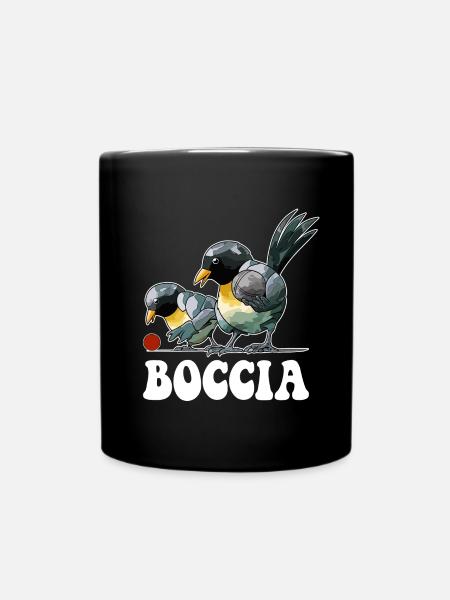 Oiseau joueur de boccia avec boules de boccia Boccia - Mug uni - noir