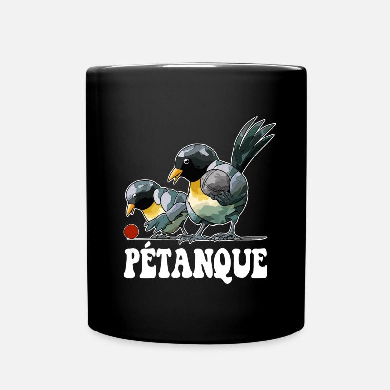 Boulespieler Boule Vogel Kugeln für Bouler - Tasse einfarbig - Schwarz