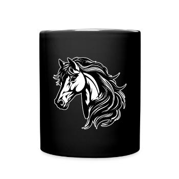 Horse Tattoo Horse Riding Girl Magic Magical - Full Colour Mug - black - Front